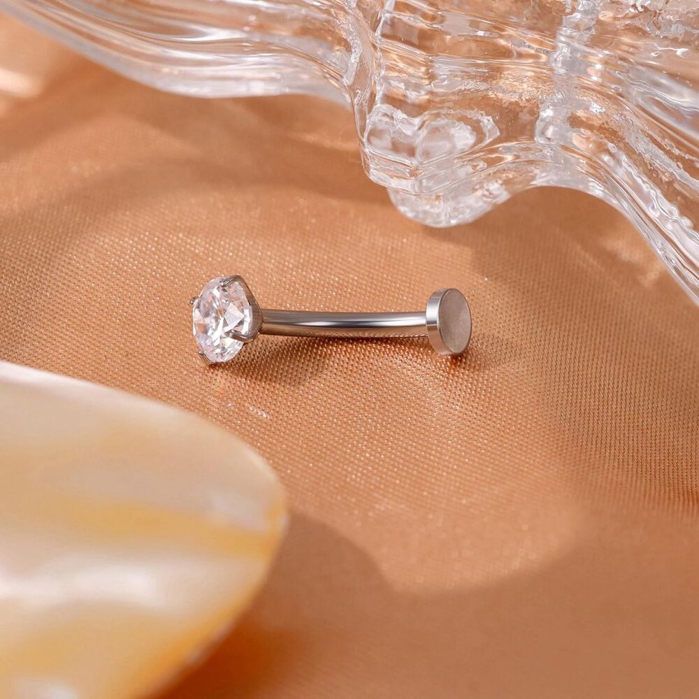 Floating Titanium Belly Button Ring For Women - F… - image 2